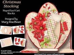 Christmas Stocking - Shaped Easel Card Mini Kit