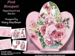 Pink Bouquet - Shaped Easel Card Mini Kit