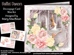 Ballet Dancer - Decoupage Card Mini Kit