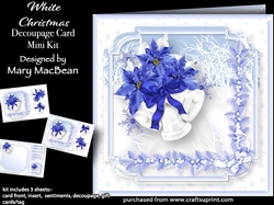 White Christmas - Decoupage Card Mini Kit