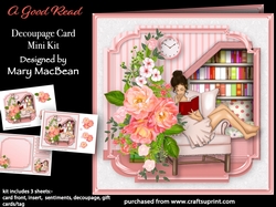 A Good Read - Decoupage Card Mini Kit