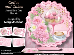 Coffee and Cakes - Shaped Easel Card Mini Kit