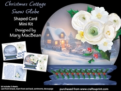 Christmas Cottage - Snow Globe Shaped Card Mini Kit