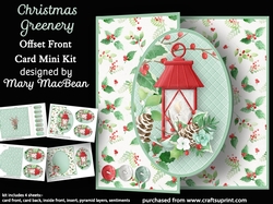Christmas Greenery - Offset Front Card Mini Kit