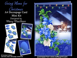 Going Home for Christmas - A4 Decoupage Card Mini Kit