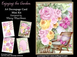 Enjoying the Garden - A4 Decoupage Card Mini Kit