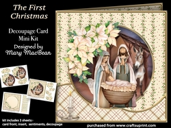 The First Christmas - Decoupage Card Mini Kit