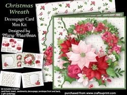 Christmas Wreath - Decoupage Card Mini Kit