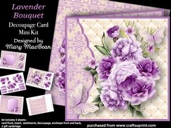 Lavender Bouquet - Decoupage Card Mini Kit