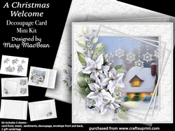 A Christmas Welcome - Decoupage Card Mini Kit