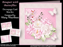 Bouquet with Butterflies - Decoupage Card Mini Kit