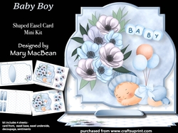 Baby Boy - Shaped Easel Card Mini Kit