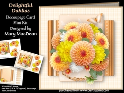 Delightful Dahlias - Decoupage Card Mini Kit