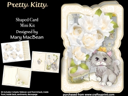 Pretty Kitty - Shaped Card Mini Kit