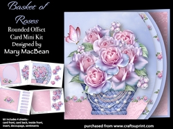 Basket of Roses - Rounded Offset Card Mini Kit