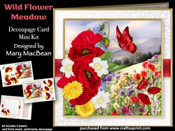 Wild Flower Meadow - Decoupage Card Mini Kit