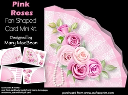 Pink Roses - Fan-Shaped Card Mini Kit