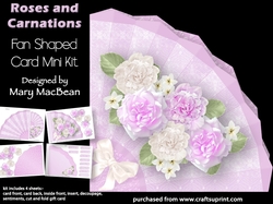 Roses and Carnations - Fan-Shaped Card Mini Kit