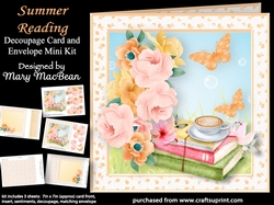 Summer Reading - Decoupage Card and Envelope Mini Kit