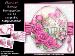 Garden Bench - Decoupage Card Mini Kit