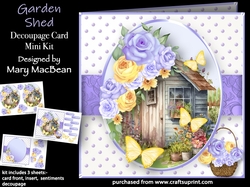 Garden Shed - Decoupage Card Mini Kit