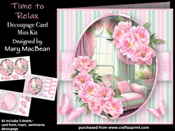 Time to Relax - Decoupage Card Mini Kit
