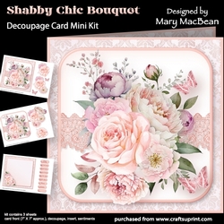 Shabby Chic Bouquet - Decoupage Card Mini Kit