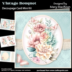 Vintage Bouquet - Decoupage Card Mini Kit