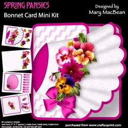 Spring Pansies - Bonnet Card Mini Kit