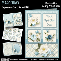 Magnolias - Squares Card Mini Kit