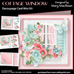 Cottage Window - Decoupage Card Mini Kit