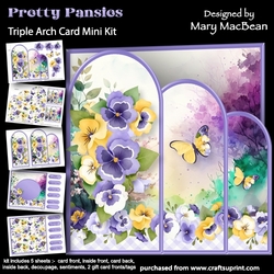 Pretty Pansies - Triple Arch Card Mini Kit