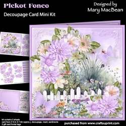 Picket Fence - Decoupage Card Mini Kit