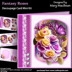 Fantasy Roses - Decoupage Card Mini Kit