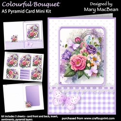 Colourful Bouquet - Pyramid Card Mini Kit