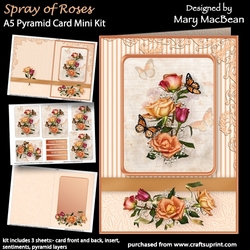Spray of Roses - Pyramid Card Mini Kit