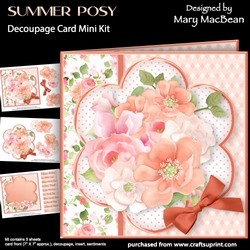 Summer Posy - Decoupage Card Mini Kit