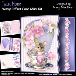 Teacup Mouse - Wavy Offset Card Mini Kit