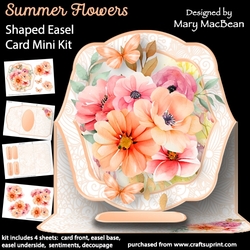 Summer Flowers - Shaped Easel Card Mini Kit