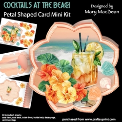 Image of cup1221828_1648 - Cocktails at the Beach - Petal Shaped Card Mini Kit