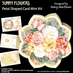 Sunny Flowers - Petal Shaped Card Mini Kit