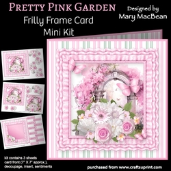 Pretty Pink Garden - Frilly Frame Card Mini Kit
