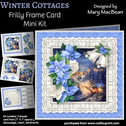 Winter Cottages - Frilly Frame Card Mini Kit