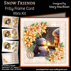 Snow Friends - Frilly Frame Card Mini Kit