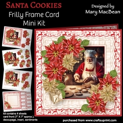 Santa Cookies - Frilly Frame Card Mini Kit