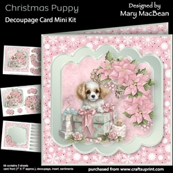 Christmas Puppy - Decoupage Card Mini Kit