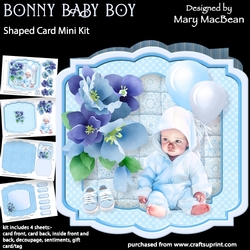 Bonny Baby Boy - Shaped Card Mini Kit
