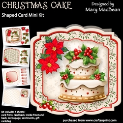 Christmas Cake - Shaped Card Mini Kit