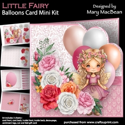 Little Fairy - Balloons Card Mini Kit