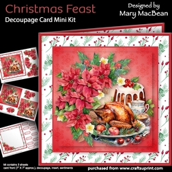 Christmas Feast - Decoupage Card Mini Kit